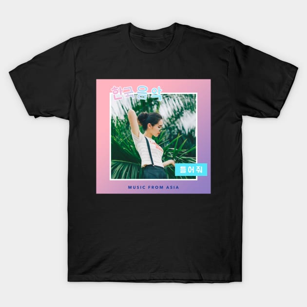 Korean music album cover with a girl "listen to me" T-Shirt by BTSKingdom